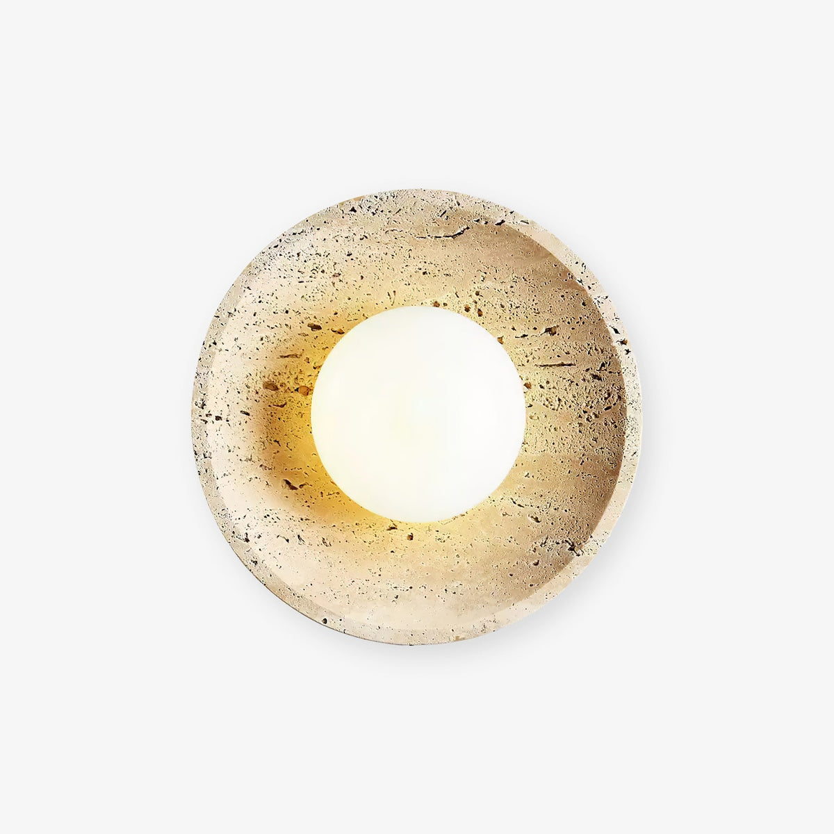 Stone Lunar Eclipse Travertine Wall Light - Tianguang Alabaster Lighting
