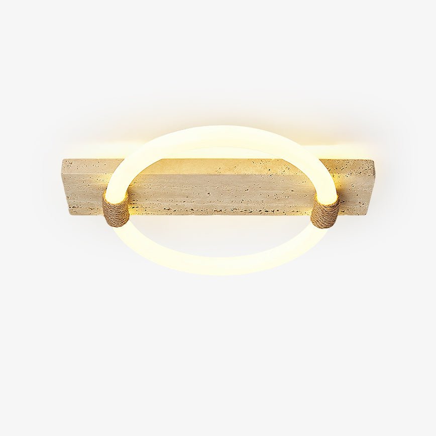 Stonek Ceiling fixture Ceiling Lamp Travertine Ceiling Light - Tianguang Alabaster Lighting