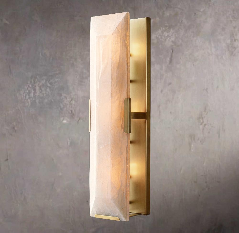 Harlowe Calcite Linear Wall Sconce - Tianguang Alabaster Lighting