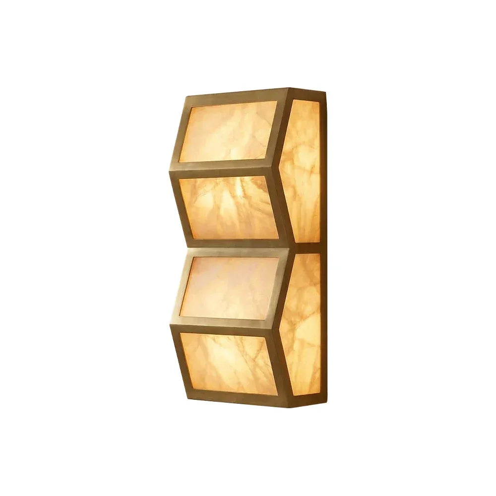 Alabaster Cascade Rectangular Wall Light - Tianguang Alabaster Lighting