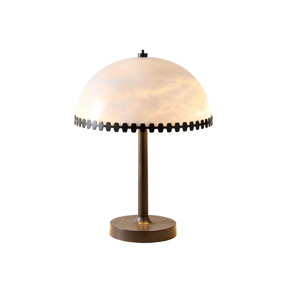 Alabaster Dome Trim Table Lamp - Tianguang Alabaster Lighting