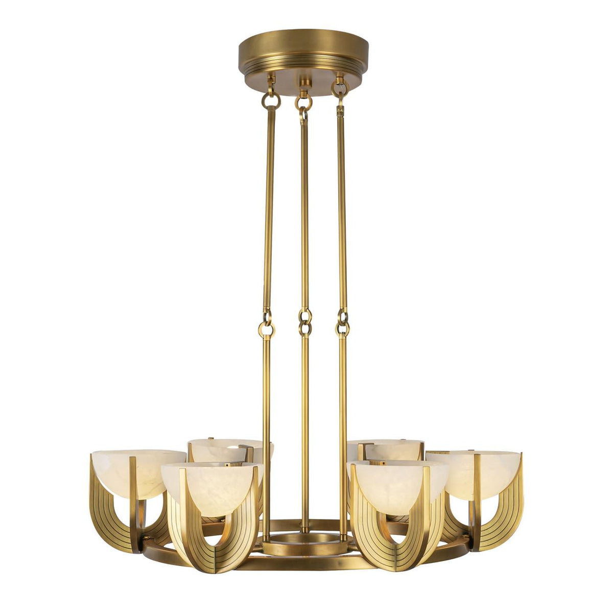 Colette 27-in LED Alabaster Chandelier - Tianguang Alabaster Lighting