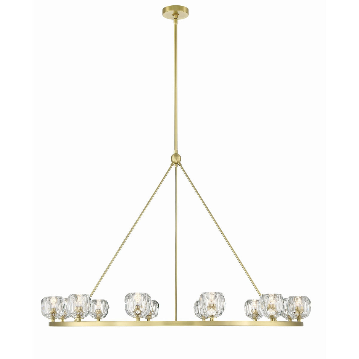 Aragon 48'' LED Soft Brass Alabaster Chandelier Gold 48"W x 32"H x 48"D - Tianguang Alabaster Lighting