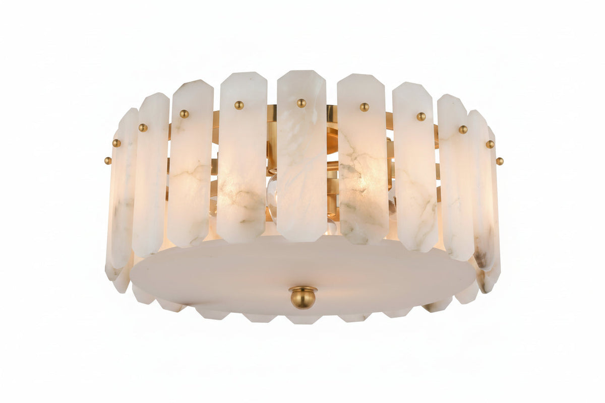 Alabaster Downtor Chandelier 18"D - Tianguang Alabaster Lighting