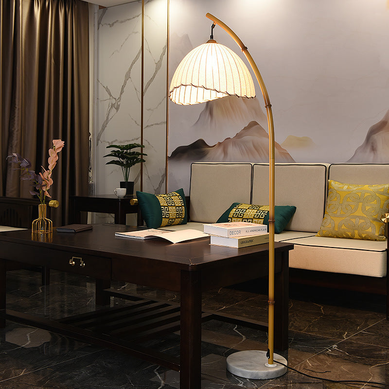 Bamboo Marble Floor Lamp Stylish Lighting for Study & Bedroom - Tianguang Alabaster Lighting