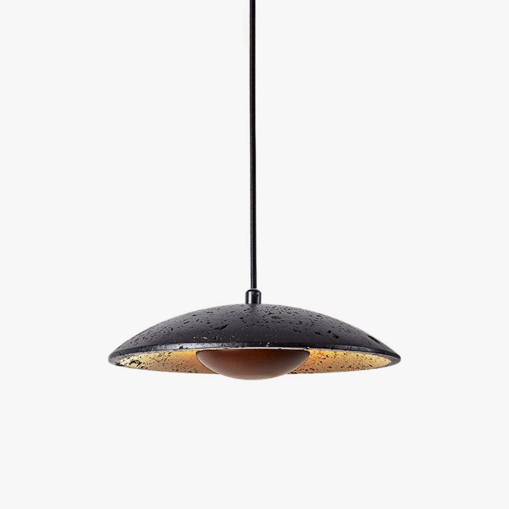 Speckled Saucer Travertine Pendant Lamp - Tianguang Alabaster Lighting