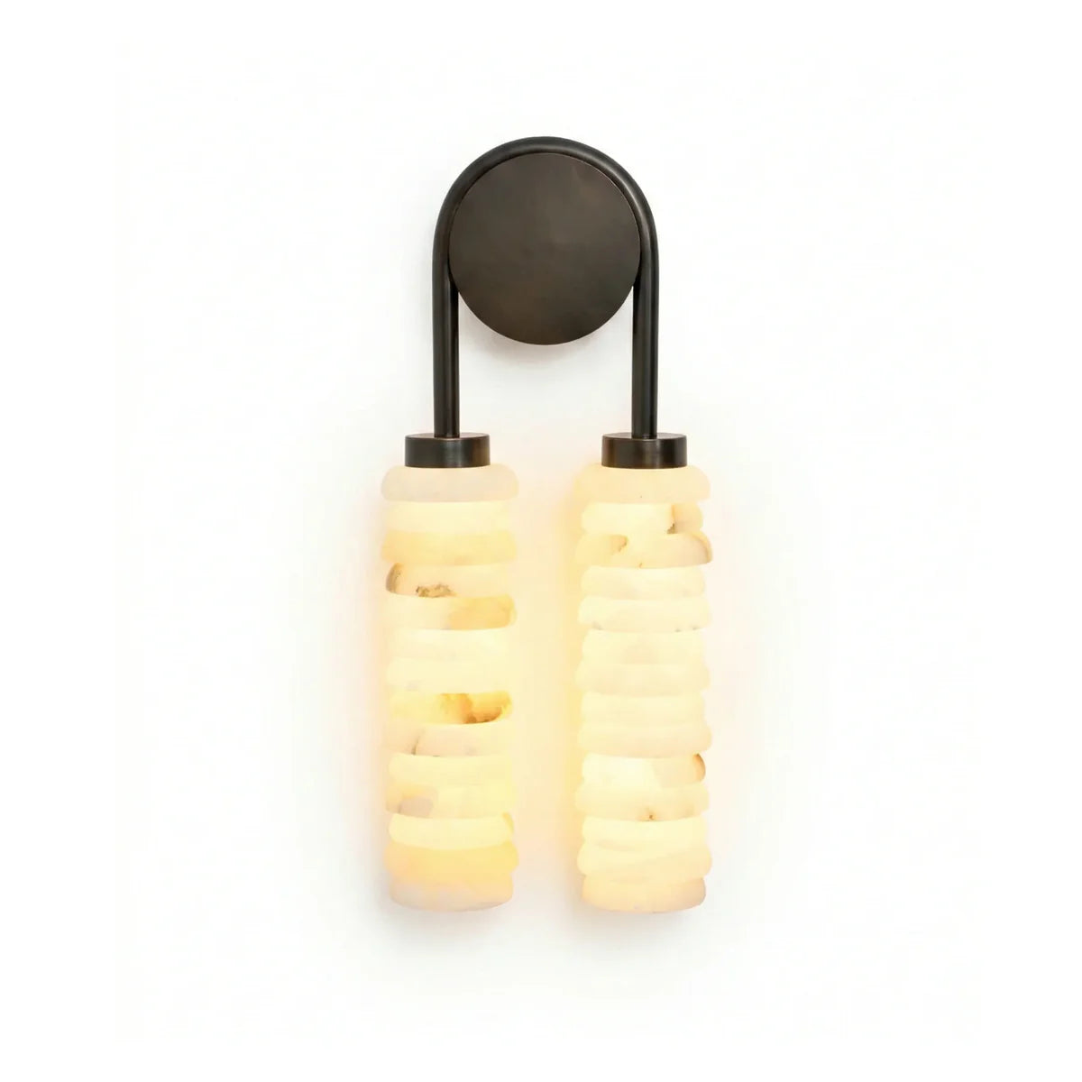 Calla Ribbed Alabaster Wall Sconce - Tianguang Alabaster Lighting