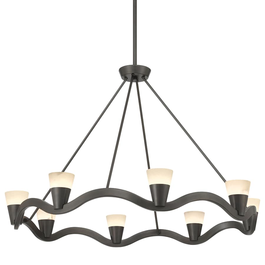 Vance 39" Wide Ring Alabaster Chandelier - Tianguang Alabaster Lighting