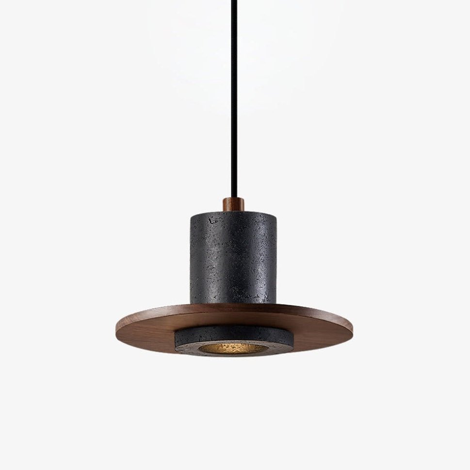 Fedora Stacked Travertine Pendant Lamp - Tianguang Alabaster Lighting