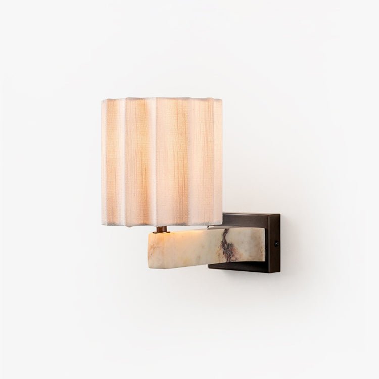 Textured Shade Marble Wall Sconce - Tianguang Alabaster Lighting