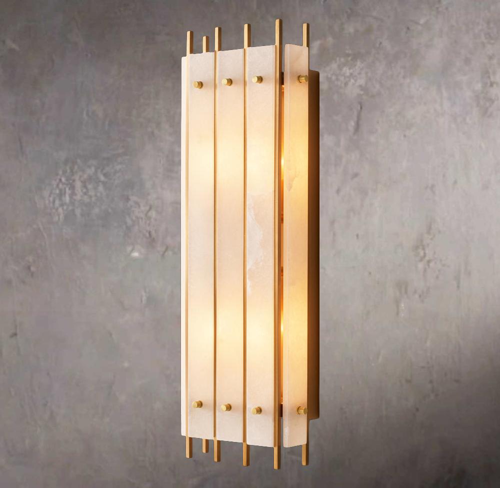 San Marcos Alabaster Grand Rectangular Wall Sconce - Tianguang Alabaster Lighting
