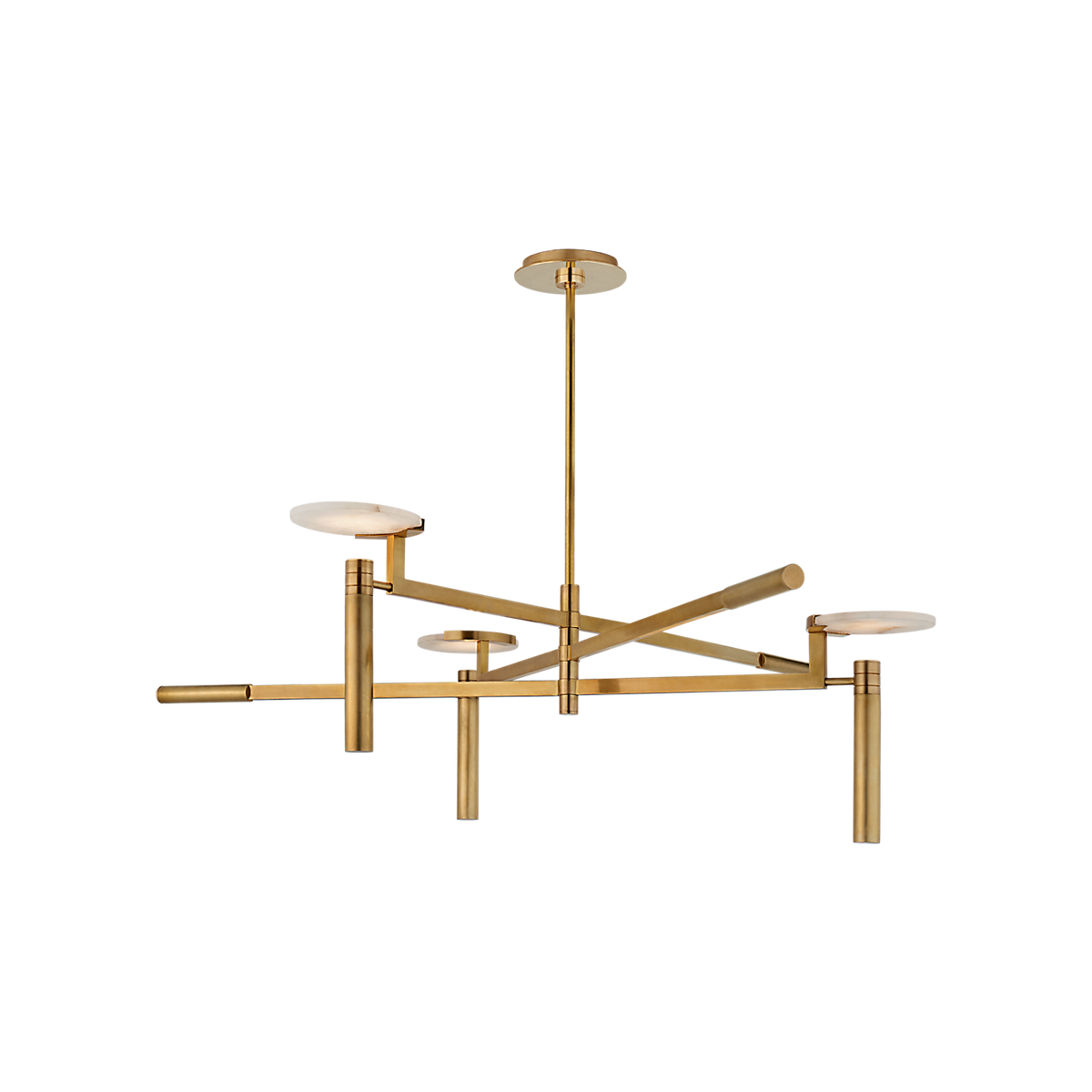 Melange Large Floating Disc Alabaster Chandelier - Tianguang Alabaster Lighting