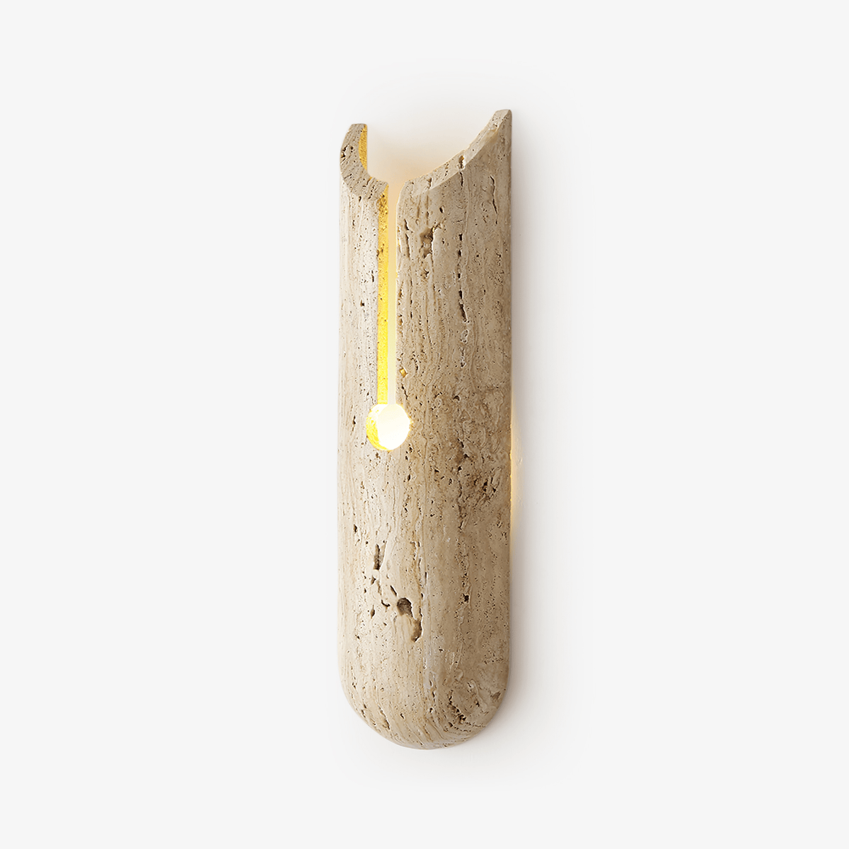 Lumen Crest Travertine Wall Sconce - Tianguang Alabaster Lighting