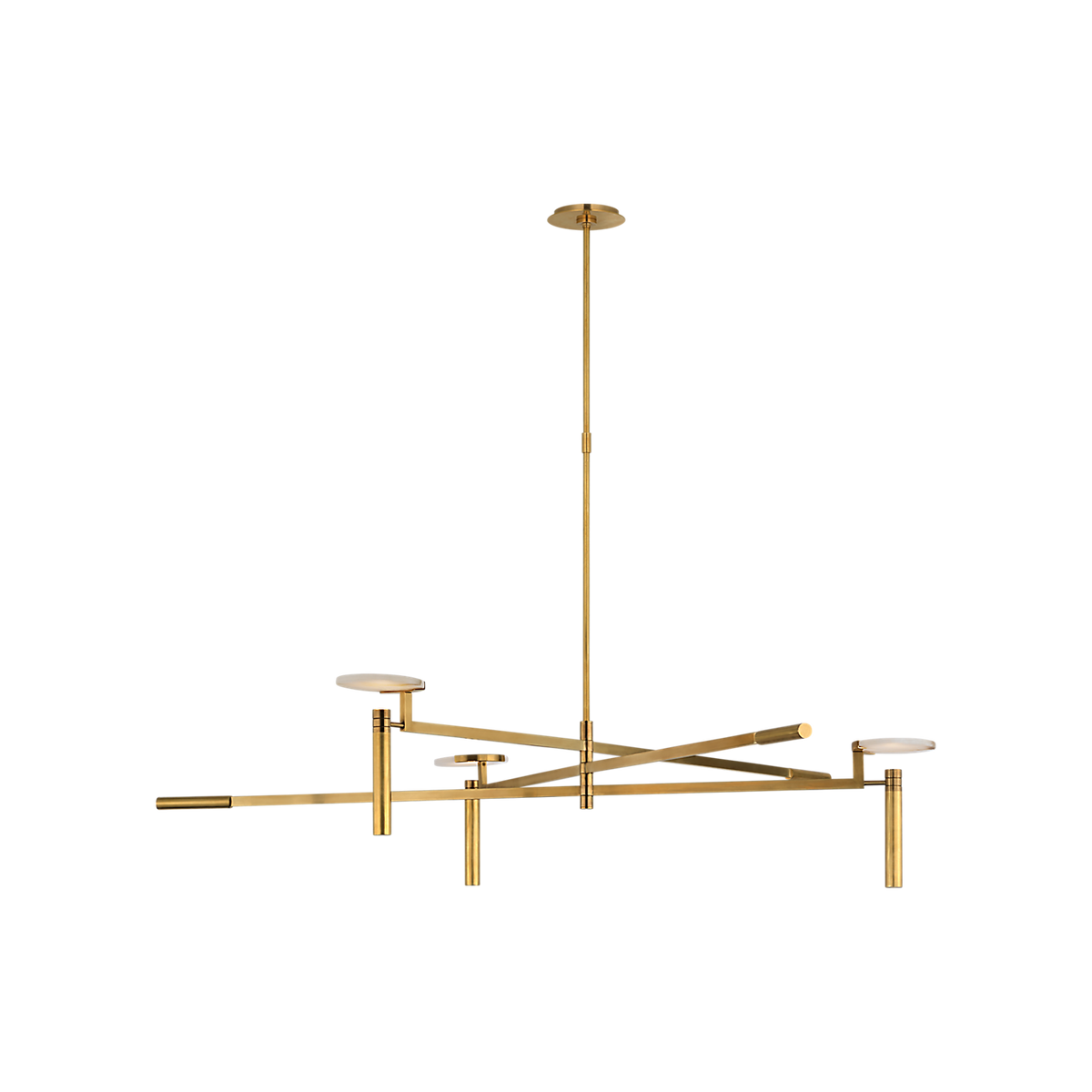Melange Grande Floating Disc Alabaster Chandelier - Tianguang Alabaster Lighting