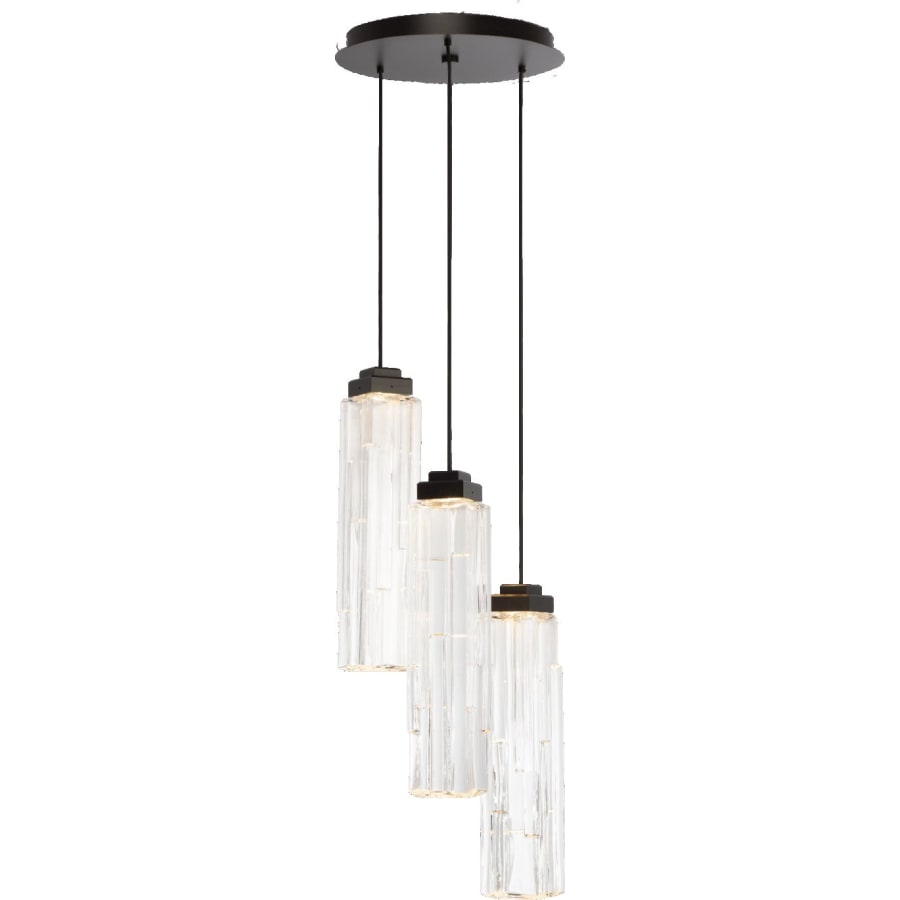 Ledgestone 3 Light 17" Wide LED Multi Light Natural Stone Pendant - Tianguang Alabaster Lighting