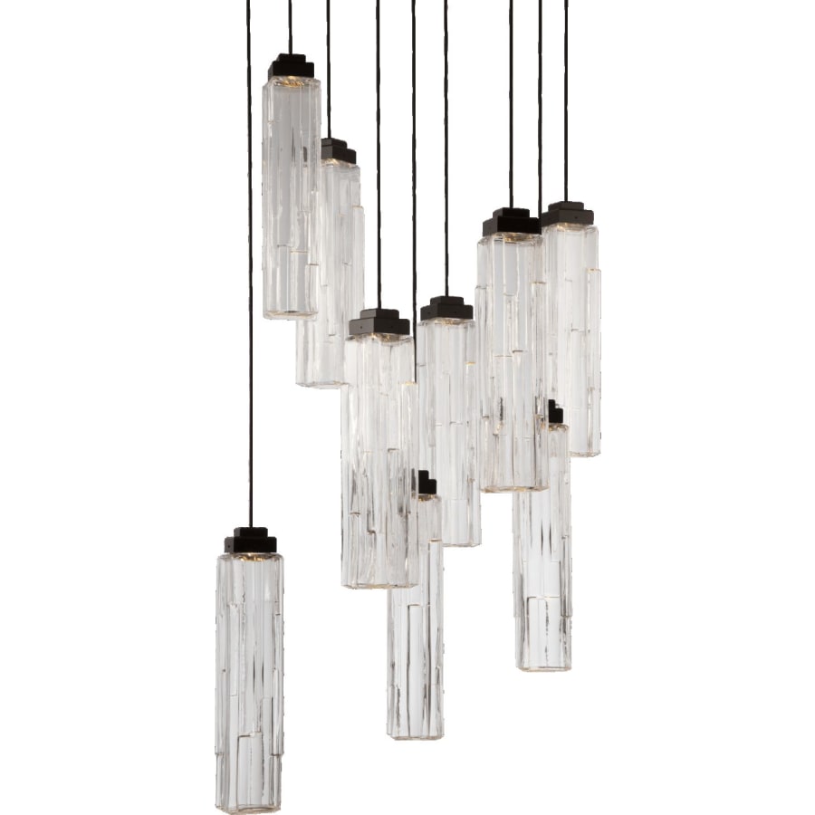 Ledgestone 9 Light 26" Wide LED Multi Light Natural Stone Pendant - Tianguang Alabaster Lighting