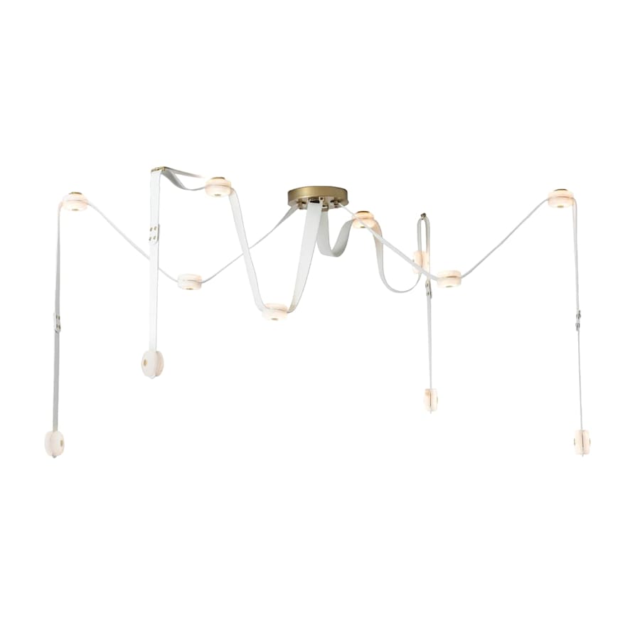 SNAPS 87" Wide Multi Light Natural Stone Pendant - Tianguang Alabaster Lighting