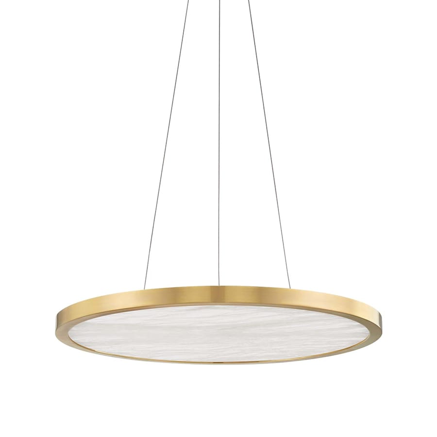 Eastport 24" Wide LED Alabaster Pendant - Tianguang Alabaster Lighting