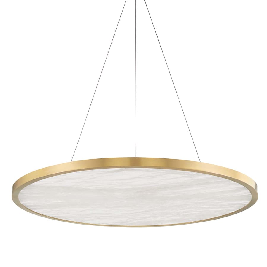 Eastport 36" Wide LED Alabaster Pendant - Tianguang Alabaster Lighting