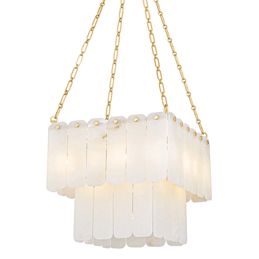 Moissanite 17 Light 20" Wide Waterfall Alabaster Chandelier 20 in Dia Dining Chandelier - Tianguang Alabaster Lighting