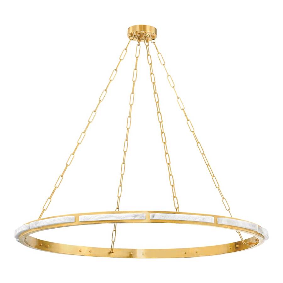 Wingate 48" Wide Ring Alabaster Chandelier - Tianguang Alabaster Lighting