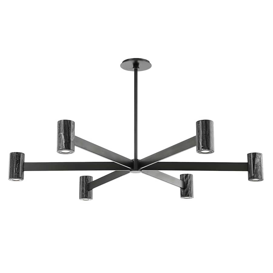 Predock 6 Light 45" Wide LED Sputnik Marble Chandelier 45 in Dia - Tianguang Alabaster Lighting