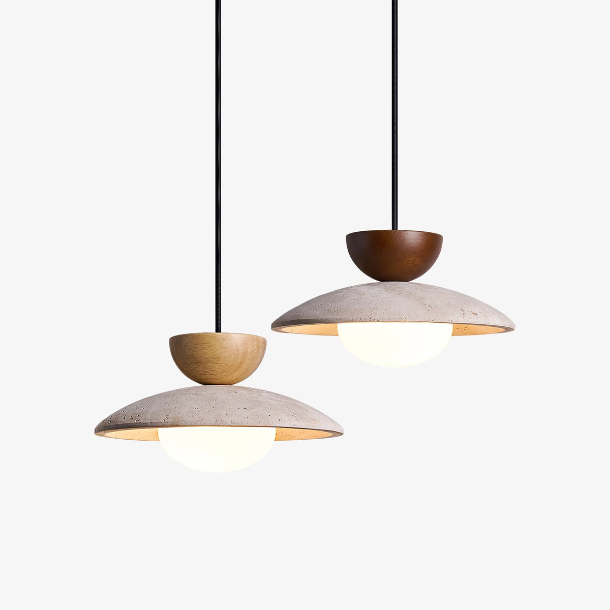 Liora Travertine Pendant Light 9.8 in Dia - Tianguang Alabaster Lighting