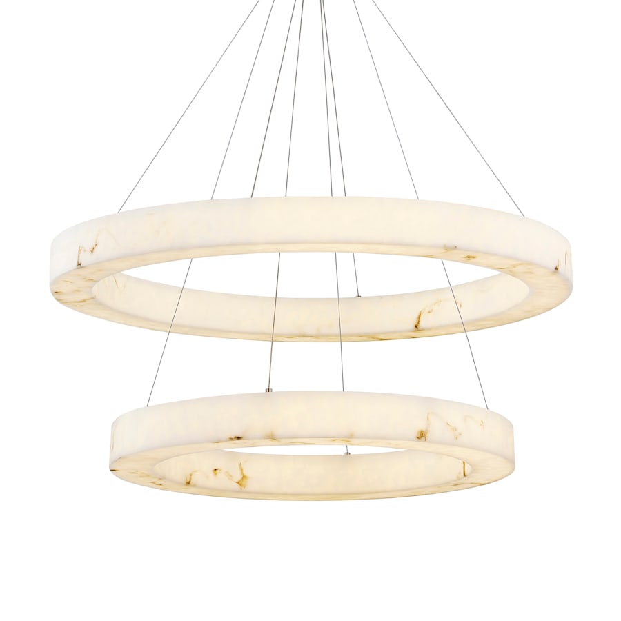 Medley 42" Wide Ring Alabaster Chandelier 42 in Dia Dining Chandelier - Tianguang Alabaster Lighting