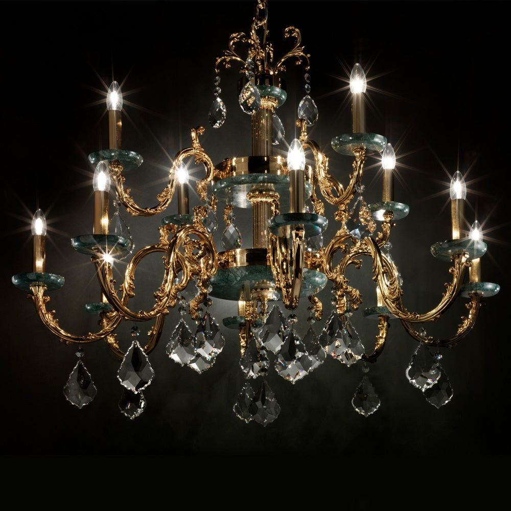 Luxury Italian Marble Gold Chandelier - Tianguang Alabaster Lighting