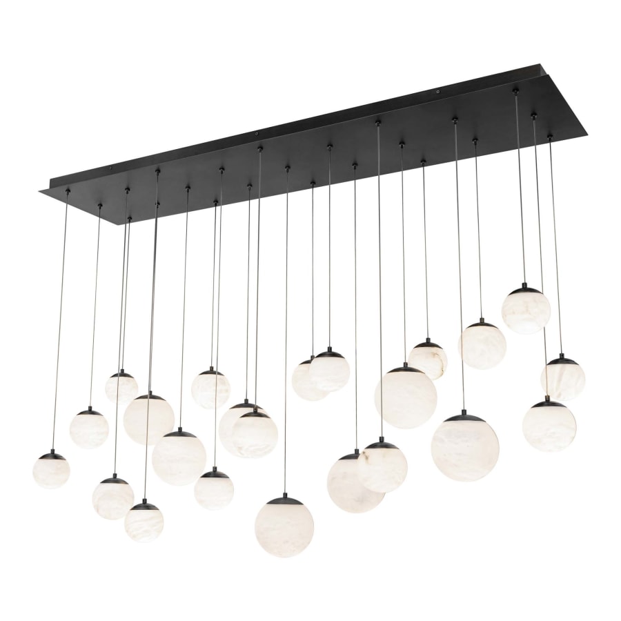 Pisces 23 Light 12" Wide LED Linear Alabaster Pendant - Tianguang Alabaster Lighting
