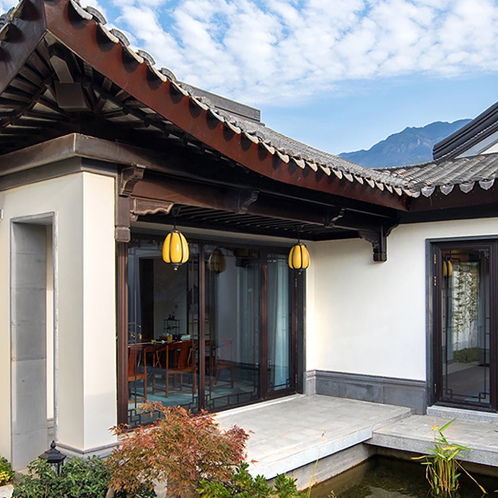 Outdoor Waterproof Landscape Garden Lamp Imitation Marble Villa Chandelier - Tianguang Alabaster Lighting