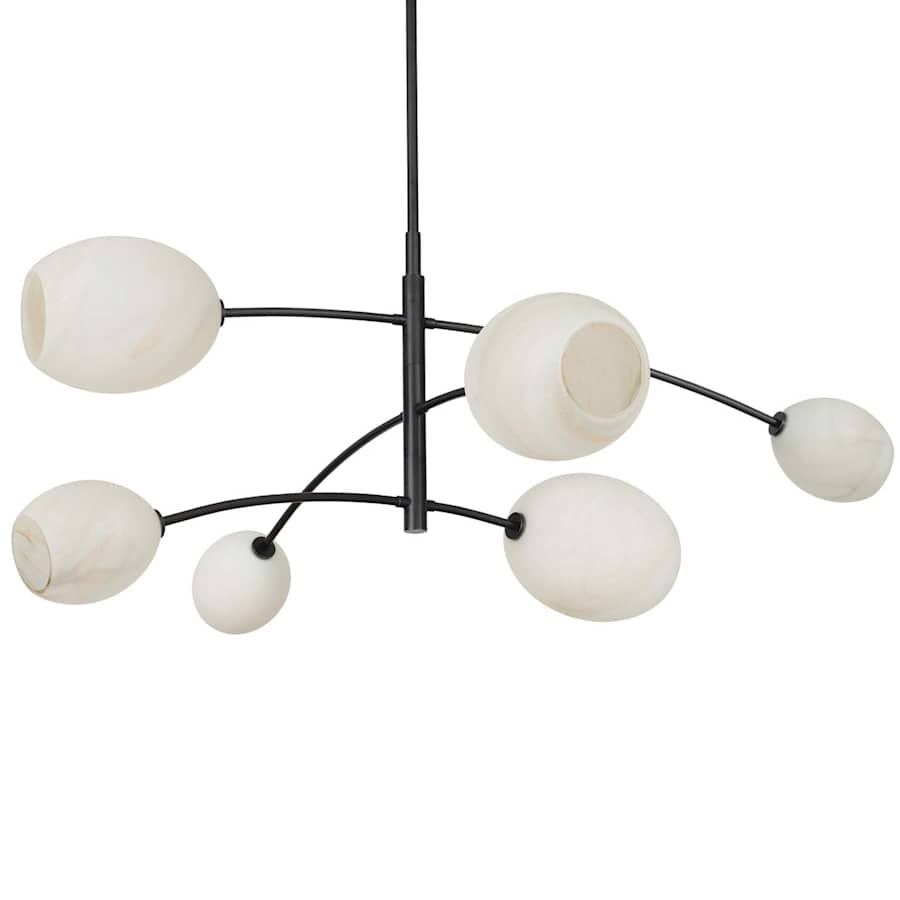 Regina Andrew Artemis 6 Light 59" Wide Linear Alabaster Chandelier - Tianguang Alabaster Lighting