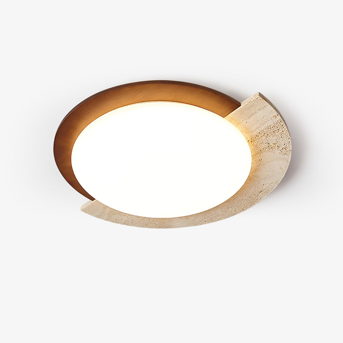 Eclipse Halo Ceiling Lamp Travertine Ceiling Light - Tianguang Alabaster Lighting