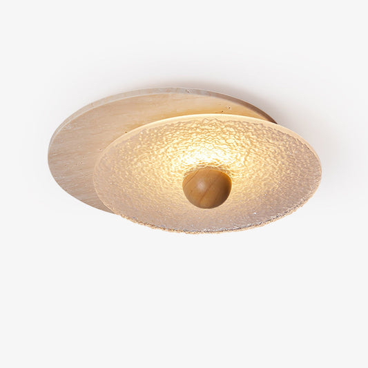 Radiant Disc Ceiling Lamp Travertine Ceiling Light - Tianguang Alabaster Lighting