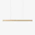 Linear Travertine Pendant Lamp 31.5 in Dia Walnut - Tianguang Alabaster Lighting