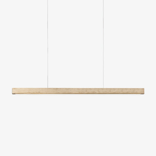 Linear Travertine Pendant Lamp 31.5 in Dia - Tianguang Alabaster Lighting