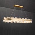 Alabaster Glo Modern Oval Chandelier - Tianguang Alabaster Lighting