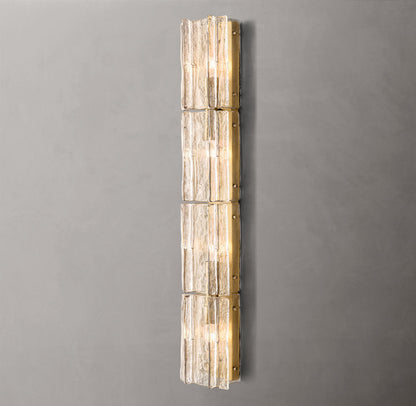 Lattice Clear Glass Grand Wall Light, Bedroom Wall Sconce, Dimensions 49"