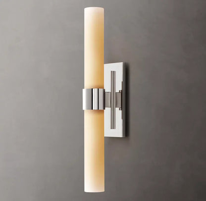 Ravelle Milk Glass Linear Wall Light, Bathroom Wall Sconce, detail 2