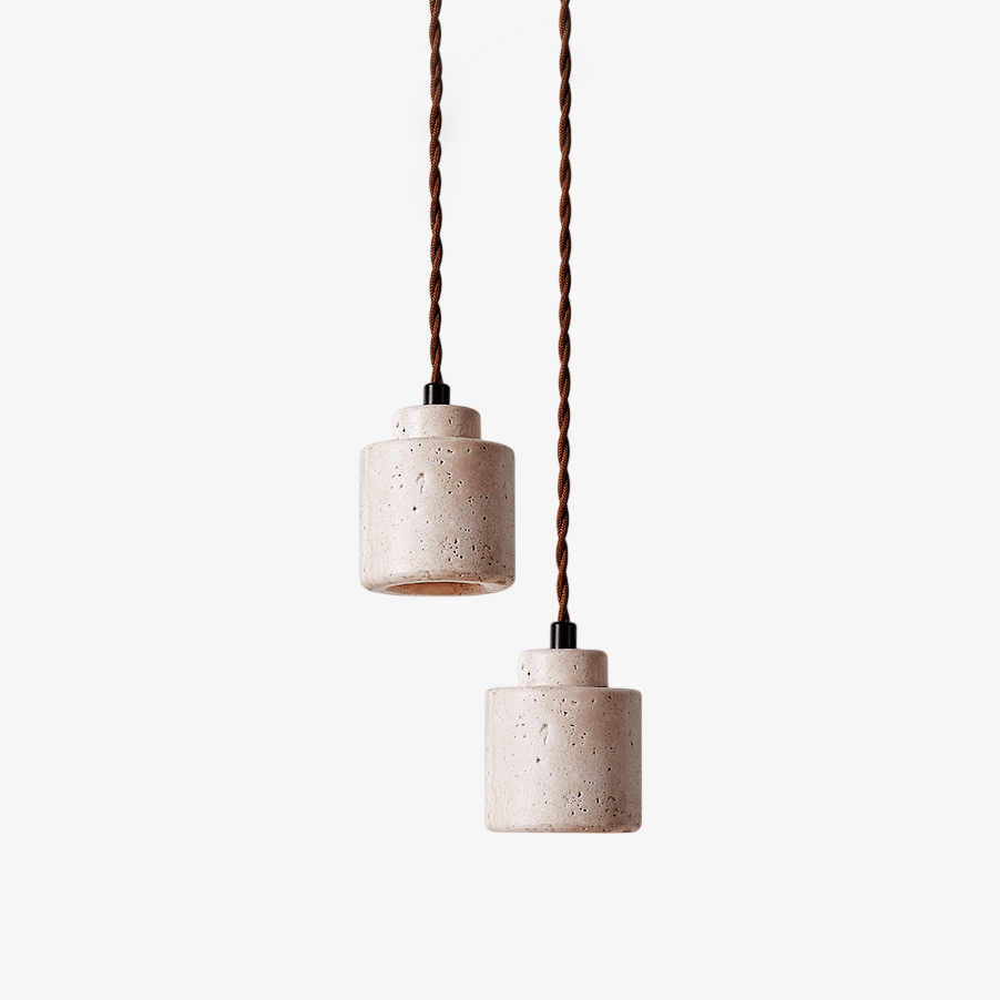 Elemental Travertine Mini Pendant Lamp - Tianguang Alabaster Lighting