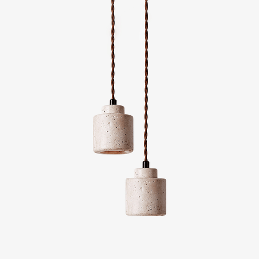 Elemental Travertine Mini Pendant Lamp - Tianguang Alabaster Lighting