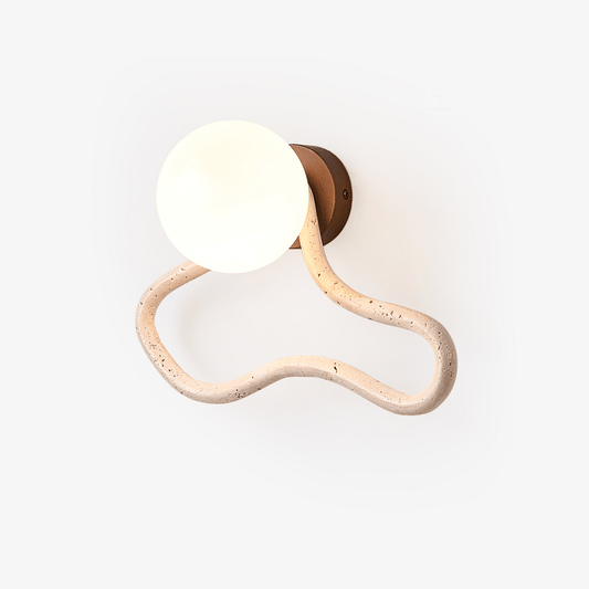 Driftform Travertine Wall Sconce - Tianguang Alabaster Lighting