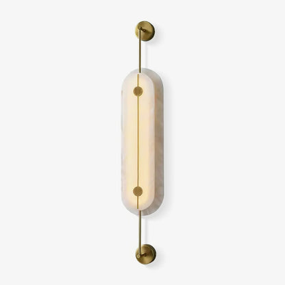 Solvane Alabaster Wall Light - Dia 18cm x H 80cm Metal, Hardwired Wall Sconce, detail 2