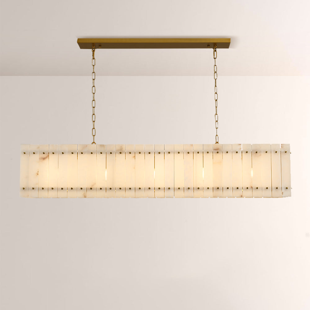 Aurelix Alabaster Linear Chandelier 54" 72" - Tianguang Alabaster Lighting