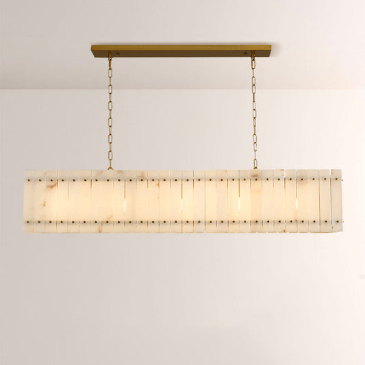 Aurelix Alabaster Linear Chandelier 54" 72" - Tianguang Alabaster Lighting