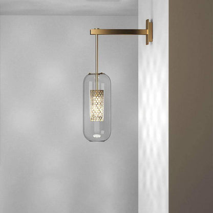Vadim Glass Wall Light, Hardwired Wall Sconce, detail 5