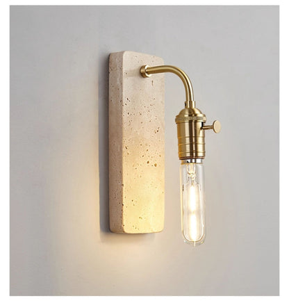 Industrial Stone Wall Light, Hardwired Wall Sconce, detail 7