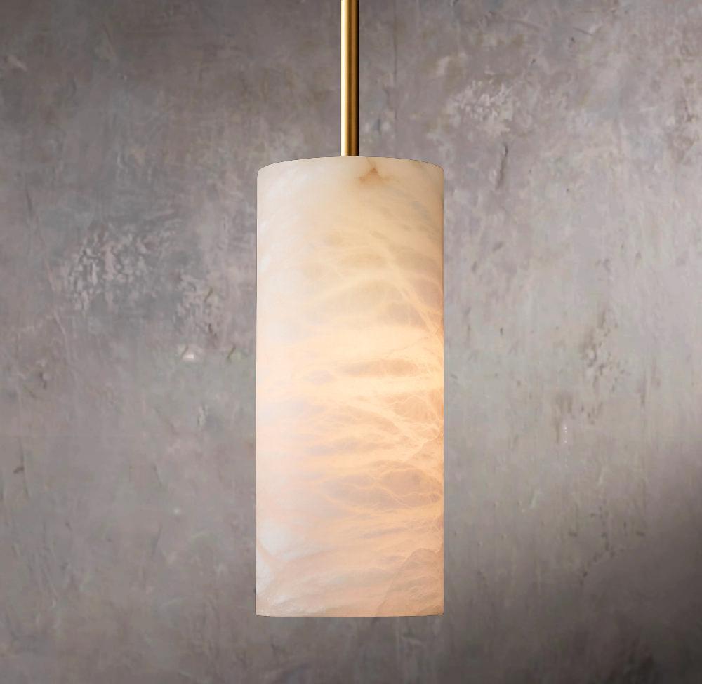 Handcrafted Alabaster Column Pendant Charm - Tianguang Alabaster Lighting