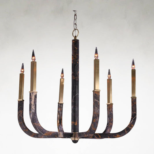 Hampton Courte 39 inch Ceiling Marble Chandelier Light - Tianguang Alabaster Lighting