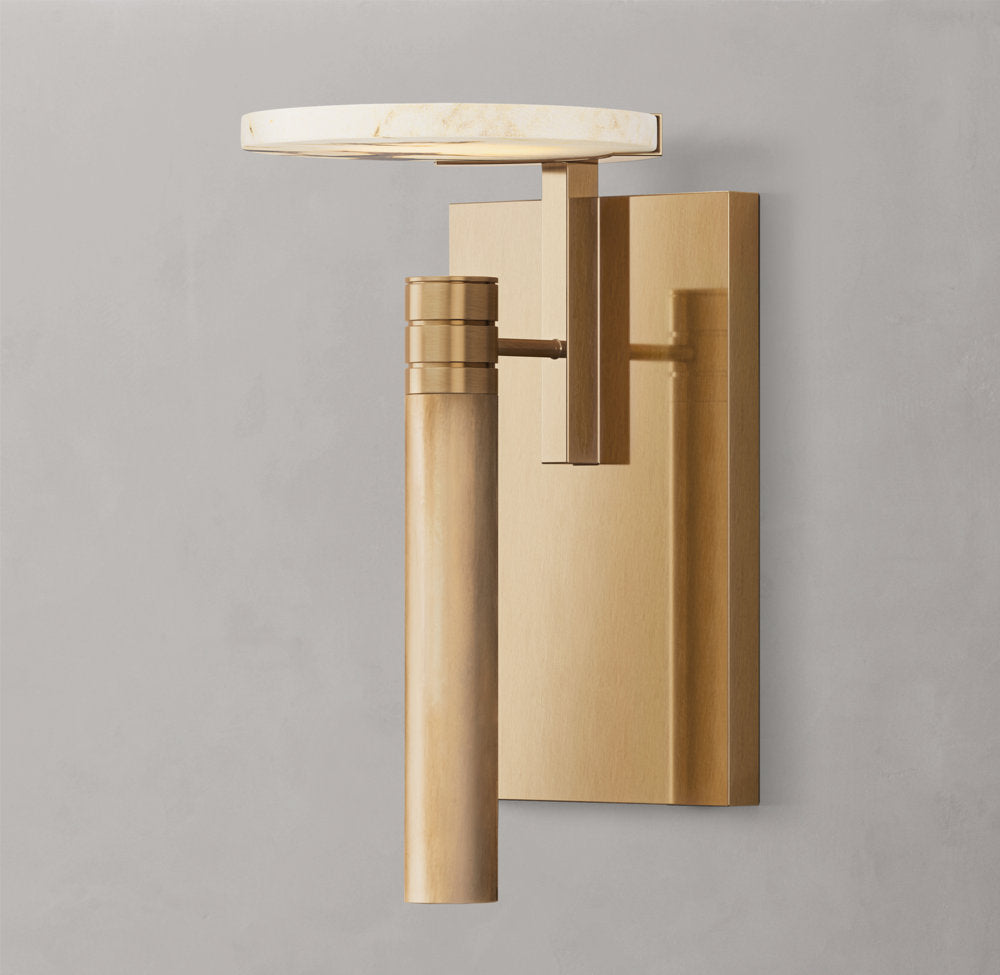 Melange Disc Alabaster Sconce - Tianguang Alabaster Lighting